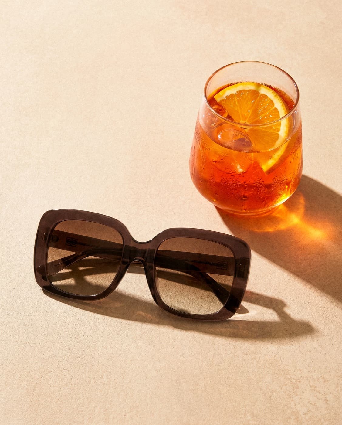 Sunglasses arranged in a campaign still-life image